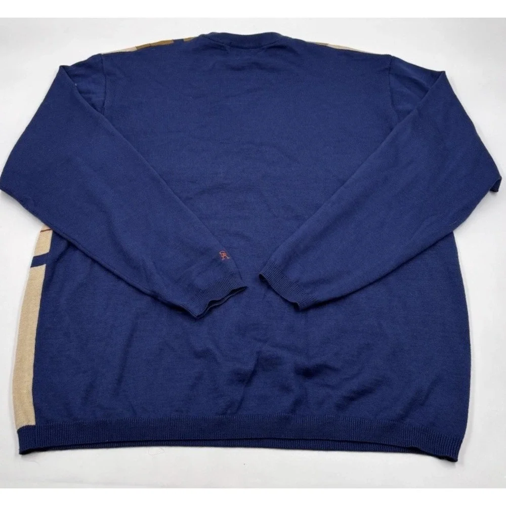 Stacy Adams Men's‎ XL Wool Blend Blue Pullover Lightweight Sweater